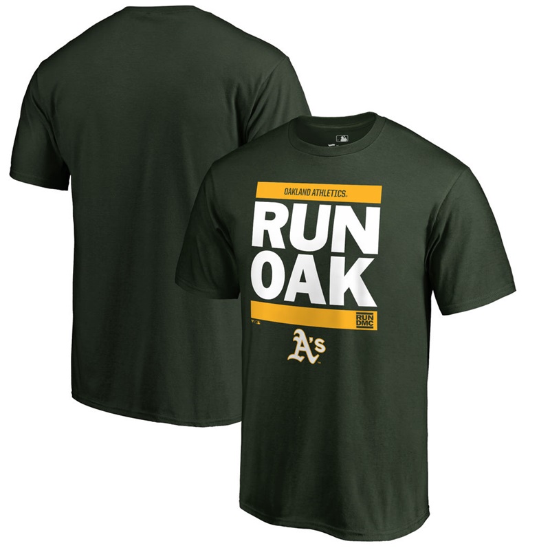 Men Oakland Athletics Green RUN CTY T-Shirt