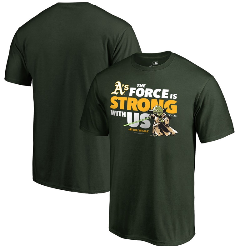 Men Oakland Athletics Star Wars Jedi Strong Fanatics Branded Green T-Shirt