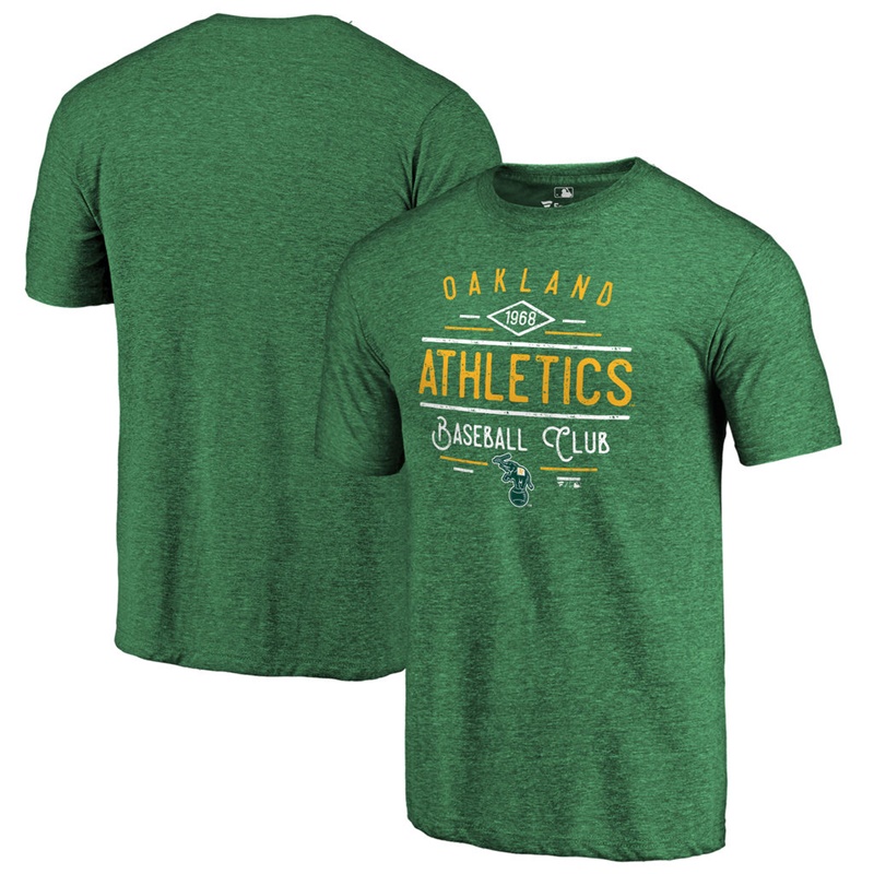 Oakland Athletics Green Tri-Blend Doubleday T-Shirt - Men