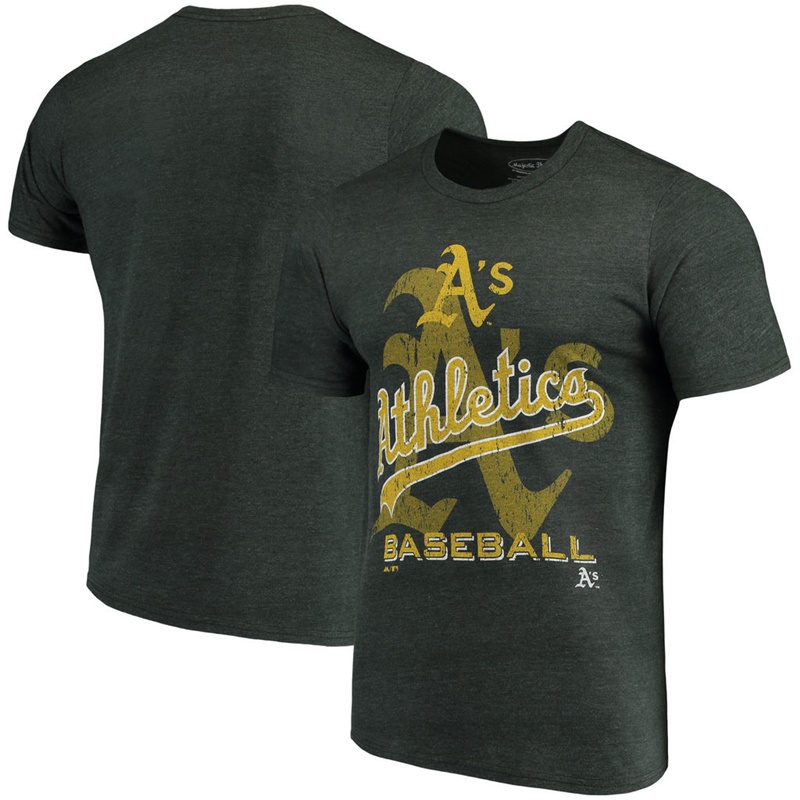 Men Oakland Athletics Green Visionary Tri-Blend T-Shirt