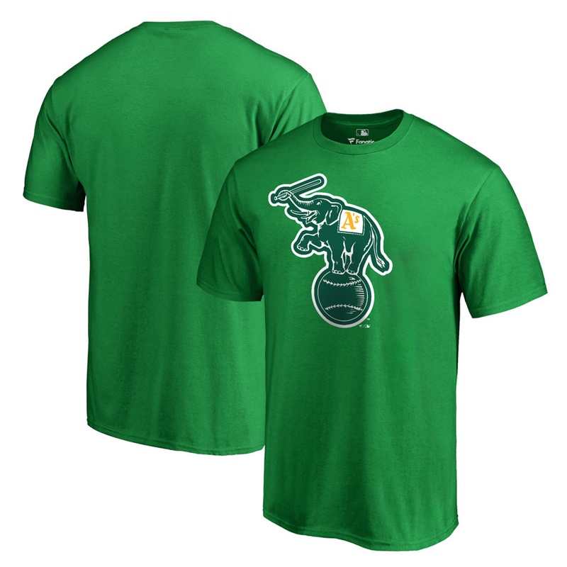 Men Oakland Athletics Kelly Green Cooperstown Collection Forbes T-Shirt