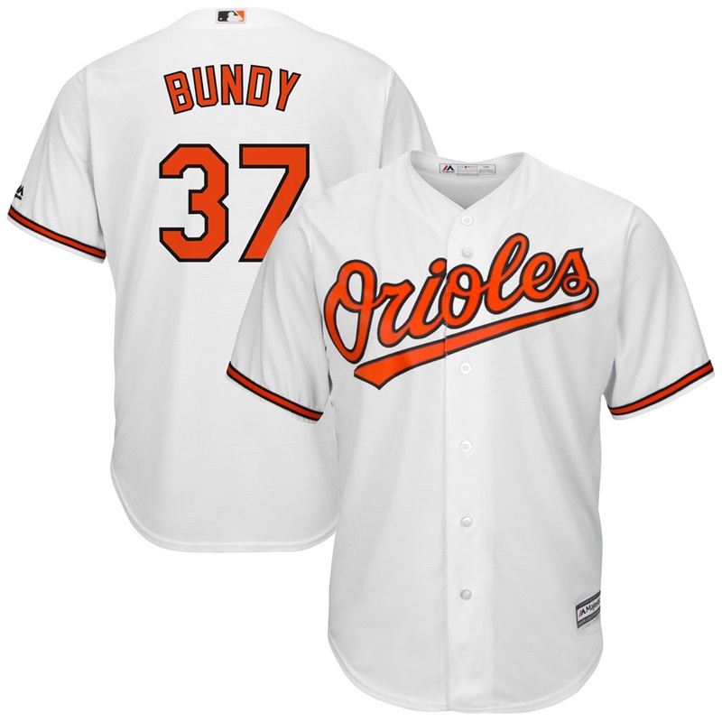 Men Dylan Bundy #37 Baltimore Orioles Replica Home White Cool Base Jersey