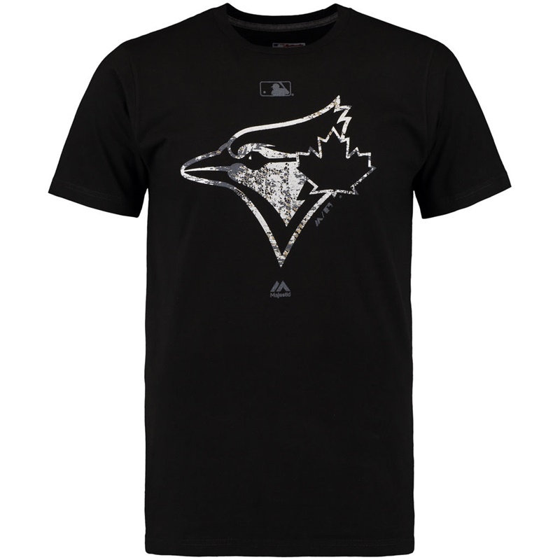 Toronto Blue Jays Black Clubhouse Fashion Foil T-Shirt -  Men