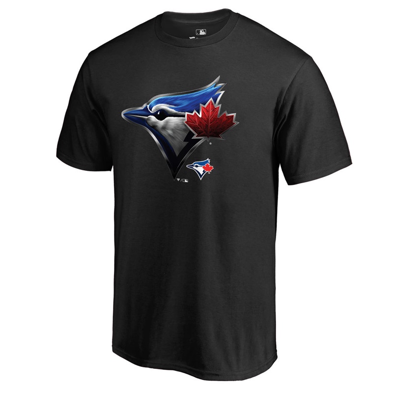 Men Toronto Blue Jays Midnight Mascot Big & Tall Black T-Shirt