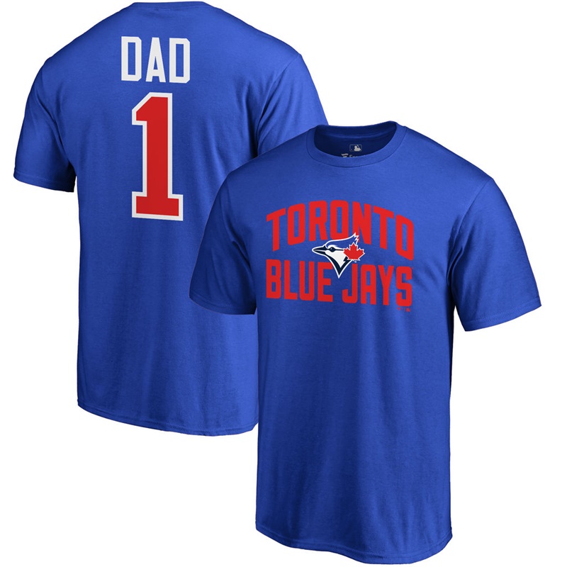 Men Big & Tall Toronto Blue Jays Dad #1 Blue T-Shirt