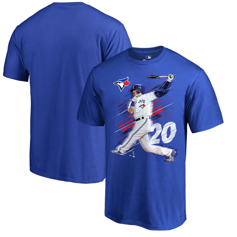 Men Toronto Blue Jays Josh Donaldson Fanatics Branded Fade Away Royal T-Shirt