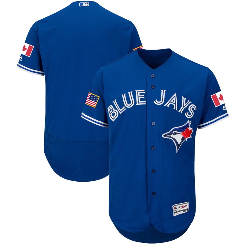 Independence Day Men Toronto Blue Jays Royal 2017 Stars & Stripes Flex Base Team Jersey