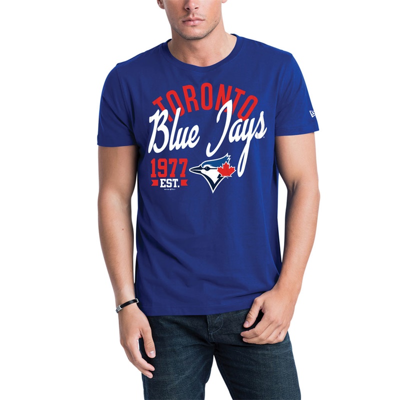 Men Toronto Blue Jays Royal Script Jersey T-Shirt