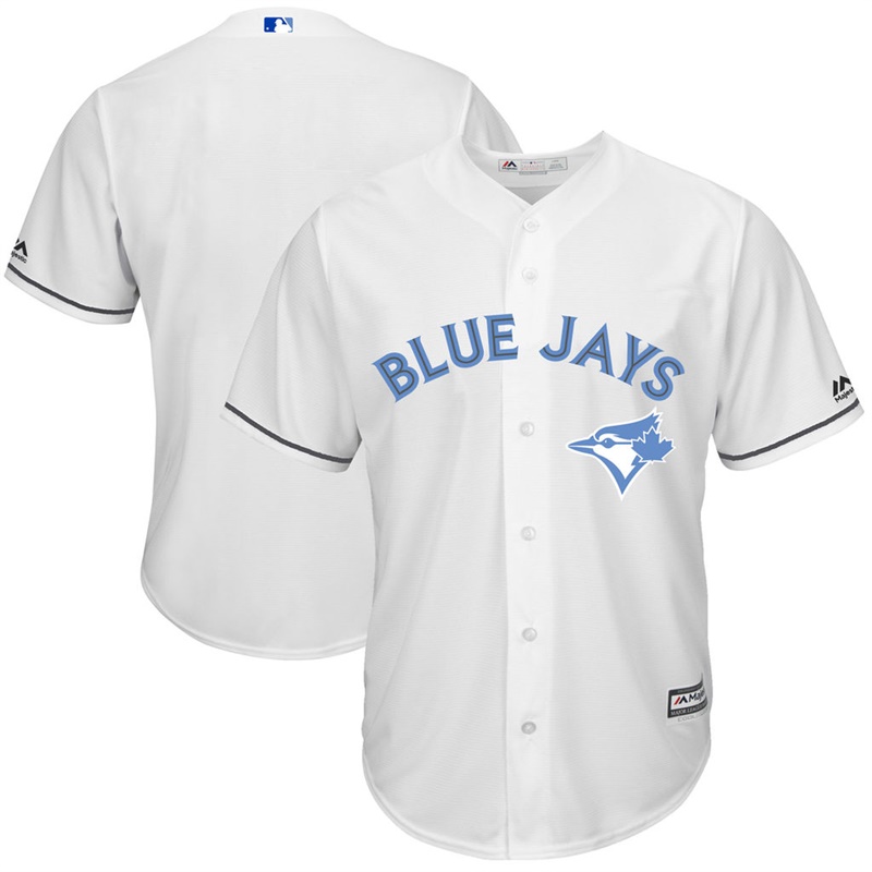 2017 Father's Day Toronto Blue Jays Men White Cool Base Team Jersey