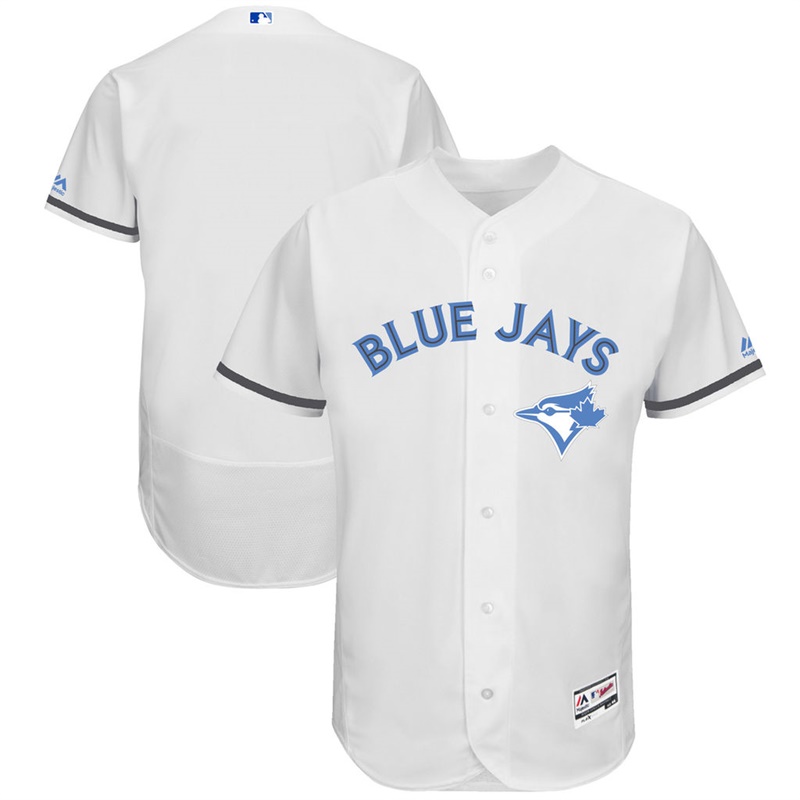 2017 Father's Day Men Toronto Blue Jays White Flex Base Team Jersey