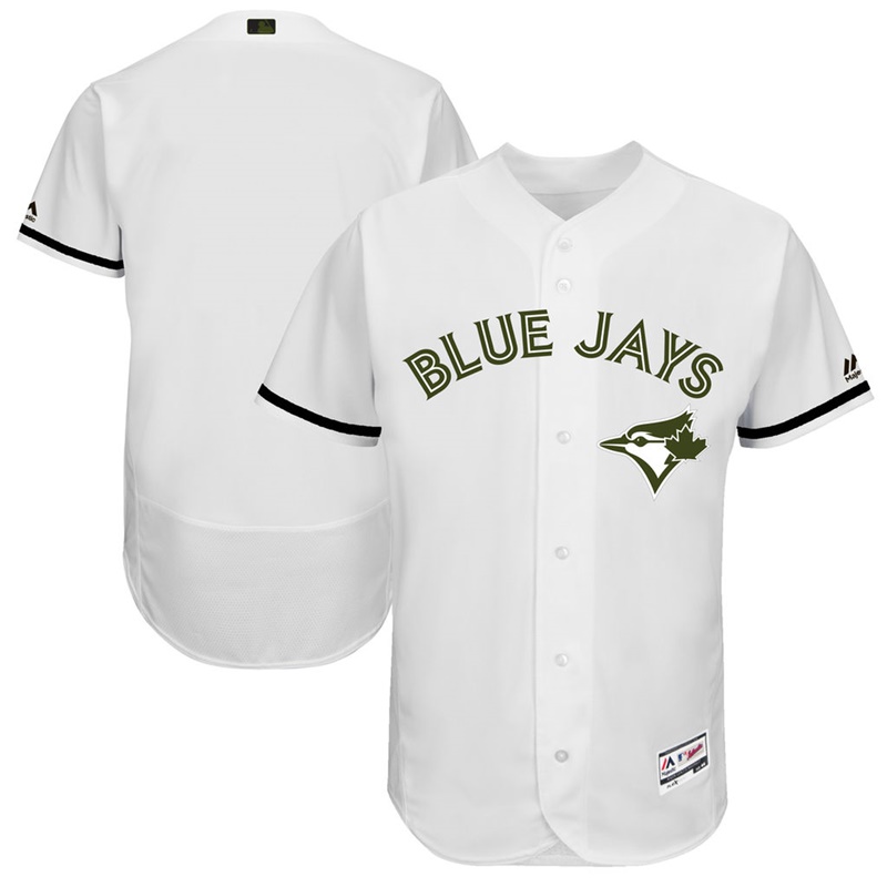 2017 Memorial Day Men Toronto Blue Jays White Flex Base Team Jersey