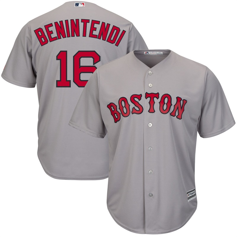 Men Andrew Benintendi #16 Boston Red Sox Replica Road Gray Cool Base Jersey