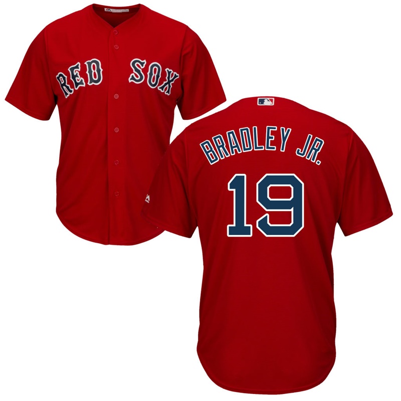 Men Boston Red Sox #19 Jackie Bradley Jr. Alternate Red Cool Base Jersey