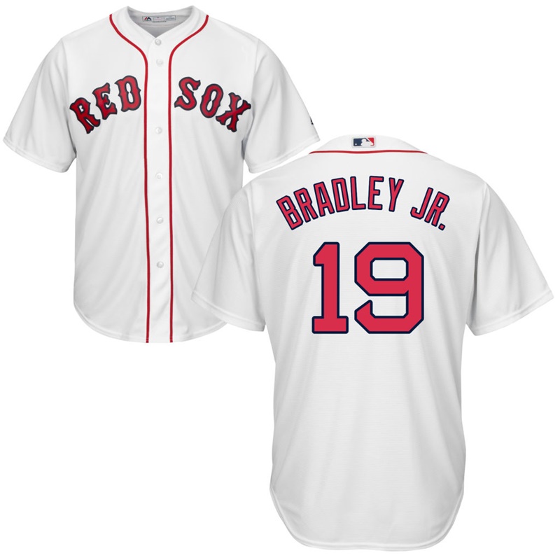 Men Boston Red Sox #19 Jackie Bradley Jr. Home White Cool Base Jersey