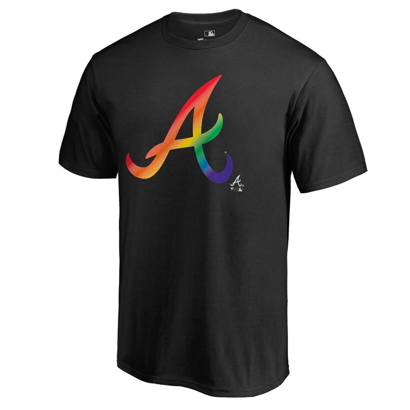 Men Atlanta Braves Pride Big & Tall Black T-Shirt