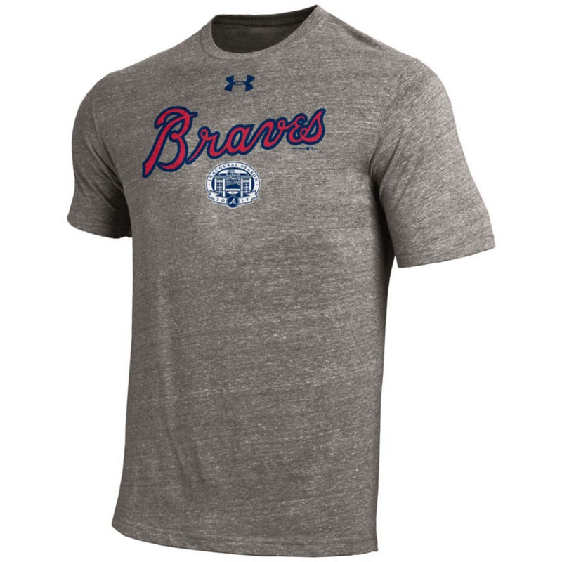 Men Atlanta Braves Grey Inaugural Season Triblend T-Shirt