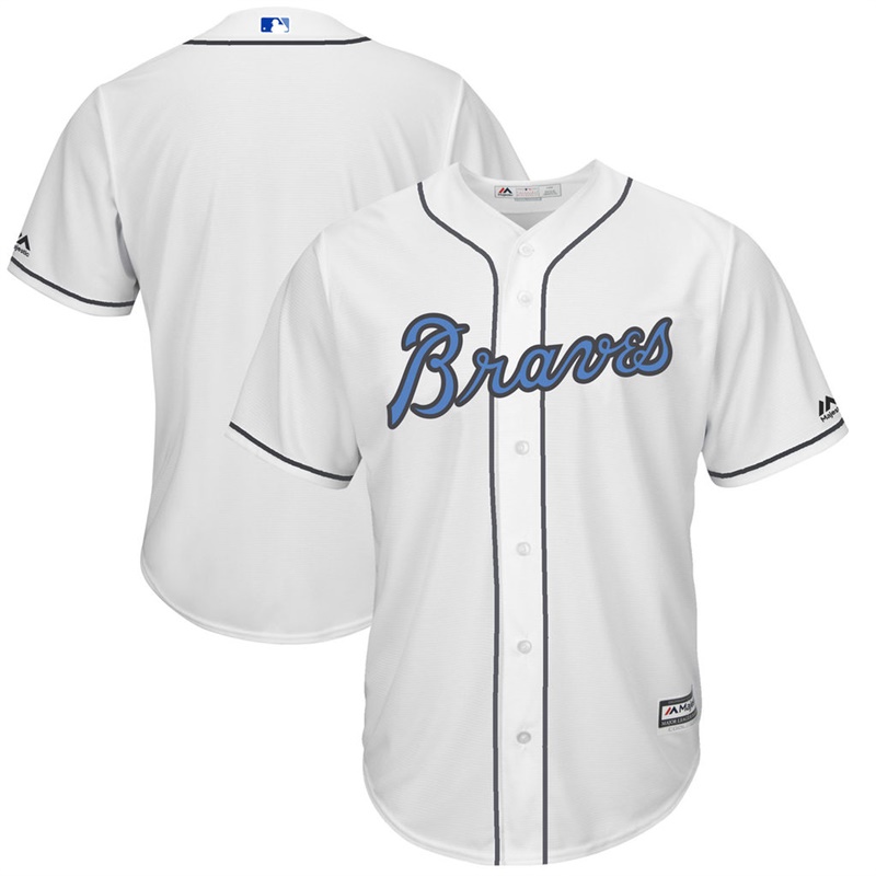 2017 Father's Day Atlanta Braves Men White Cool Base Team Jersey