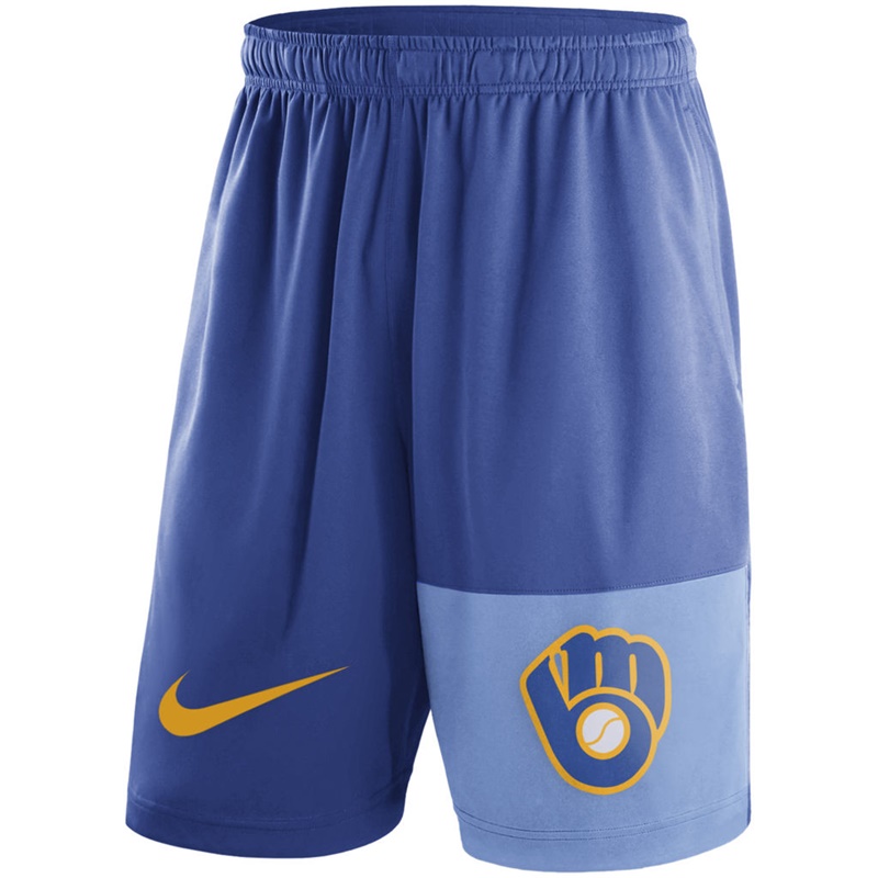 Men Milwaukee Brewers Royal Cooperstown Collection Dry Fly Shorts