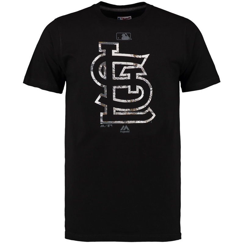 St. Louis Cardinals Black Clubhouse Fashion Foil T-Shirt -  Men