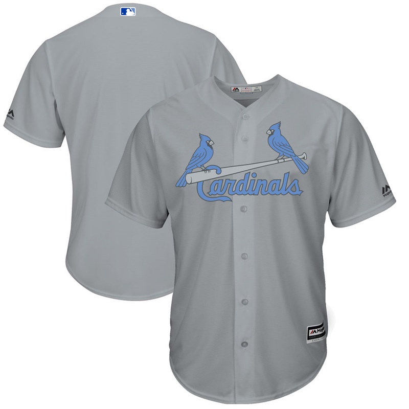 2017 Father's Day St. Louis Cardinals Men Gray Cool Base Team Jersey