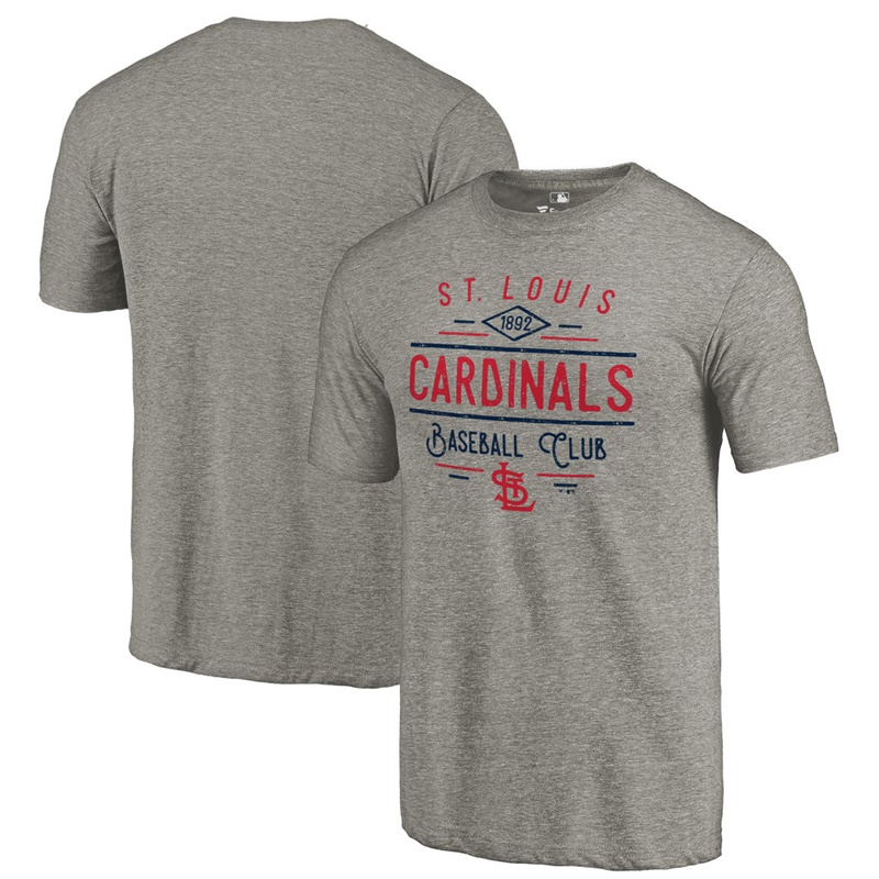 St. Louis Cardinals Gray Tri-Blend Doubleday T-Shirt - Men