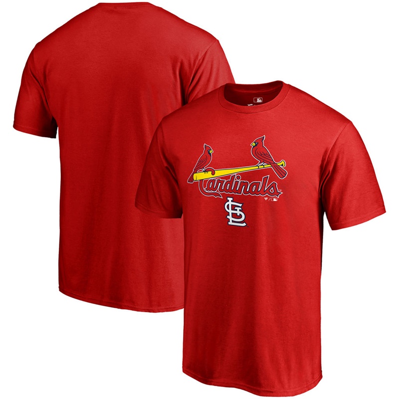 Men St. Louis Cardinals Team Lockup Big & Tall Red T-Shirt