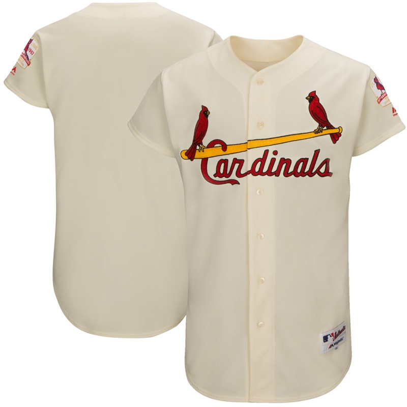 Men St. Louis Cardinals Tan 1967 Turn Back the Clock Flex Base Team Jersey