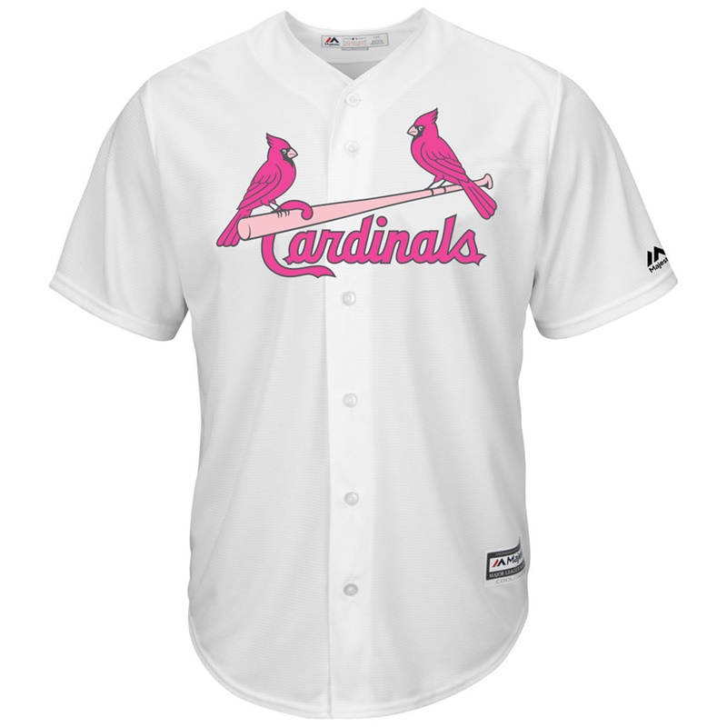 2017 Mother's Day St. Louis Cardinals Men White Cool Base Replica Jersey