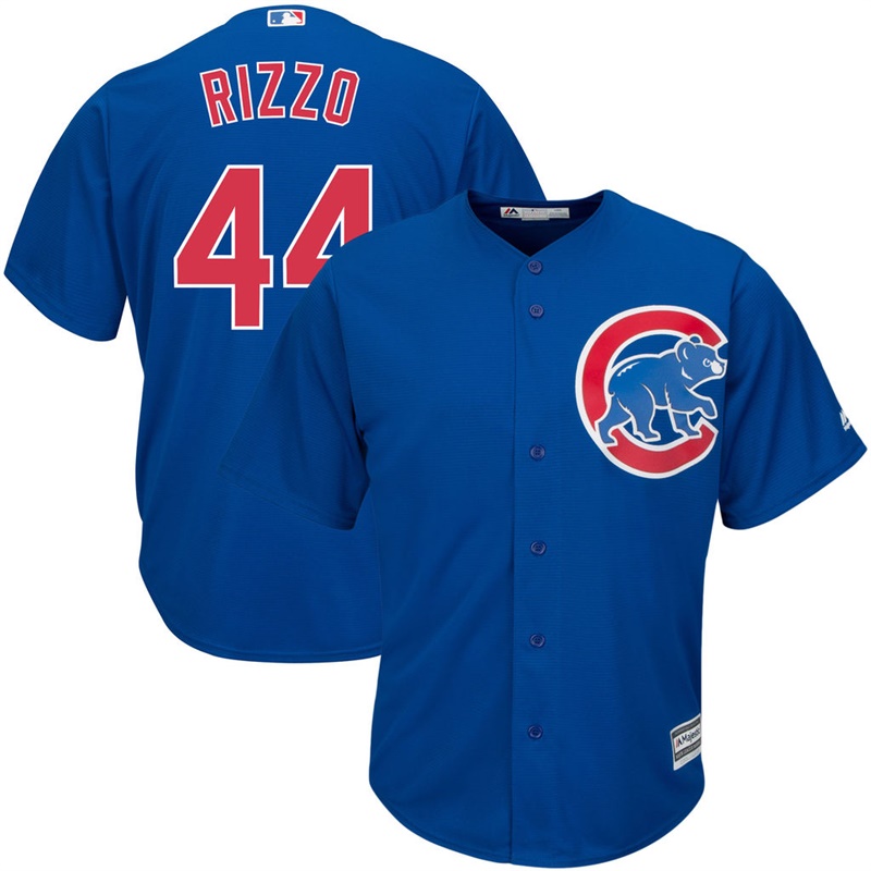 Men Chicago Cubs #44 Anthony Rizzo Replica Alternate Royal Cool Base Jersey