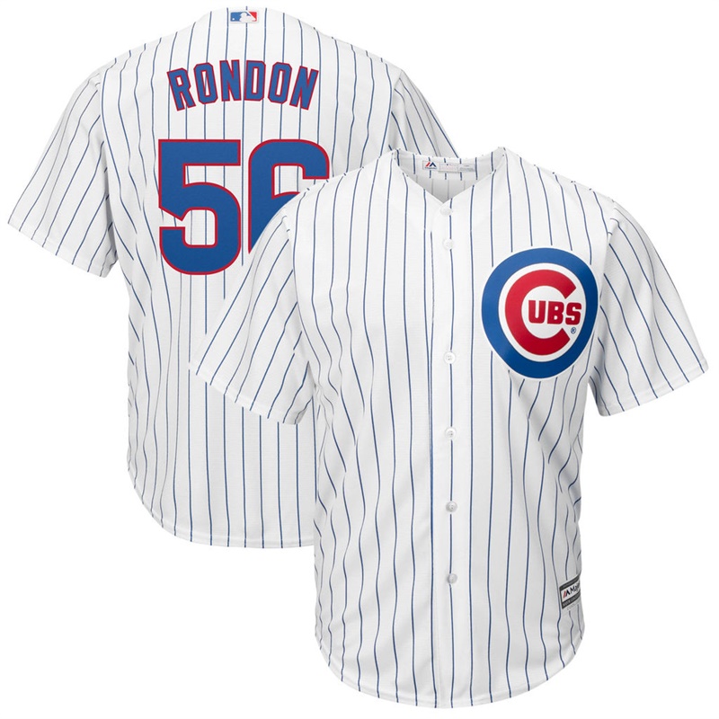 Men Hector Rondon #56 Chicago Cubs Replica Home White Cool Base Jersey