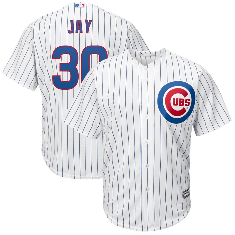 Men Jon Jay #30 Chicago Cubs Replica Home White Cool Base Jersey