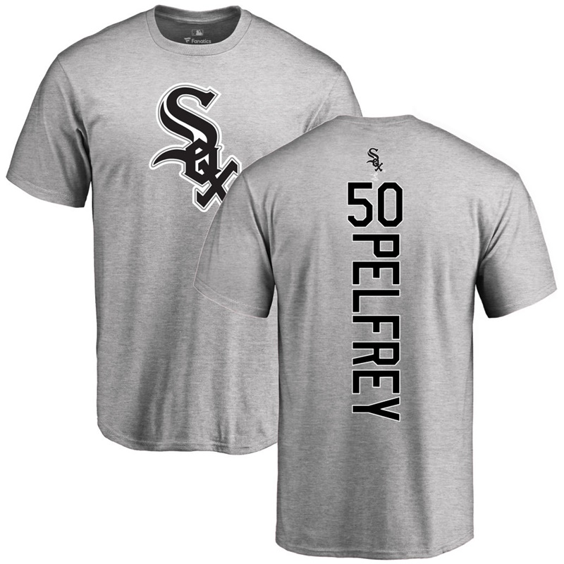 Men Chicago White Sox Mike Pelfrey #50 Ash Backer T-Shirt