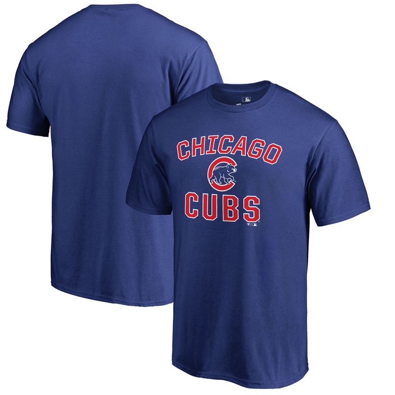 Men Chicago Cubs Blue Victory Arch Big & Tall T-Shirt