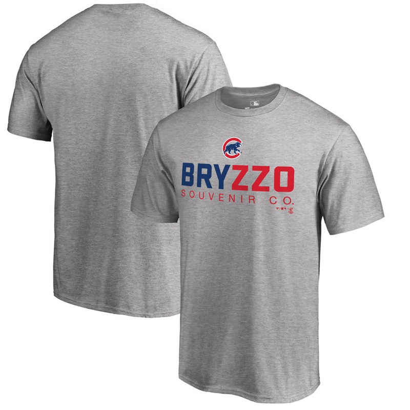 Men Chicago Cubs Bryzzo Souvenir Heather Gray T-Shirt