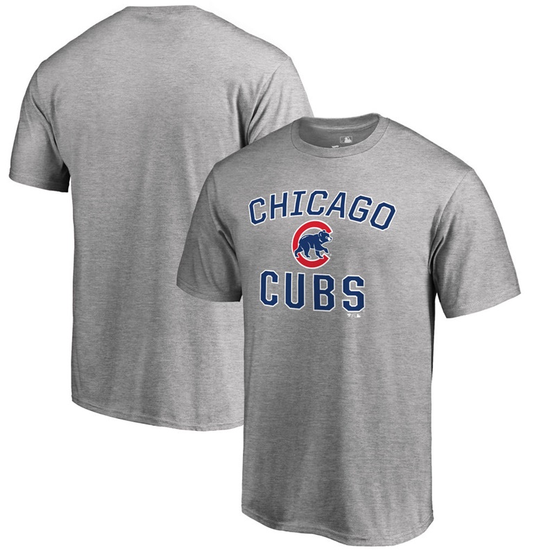 Men Chicago Cubs Heathered Gray Big & Tall Victory Arch T-Shirt