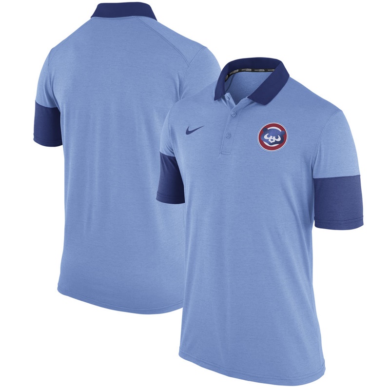 Men Chicago Cubs Light Blue Fashion Polo Shirt