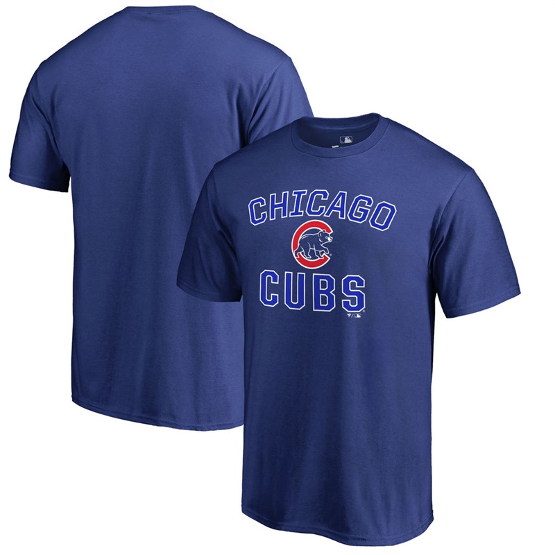 Men Chicago Cubs Fanatics Branded Victory Arch Royal T-Shirt