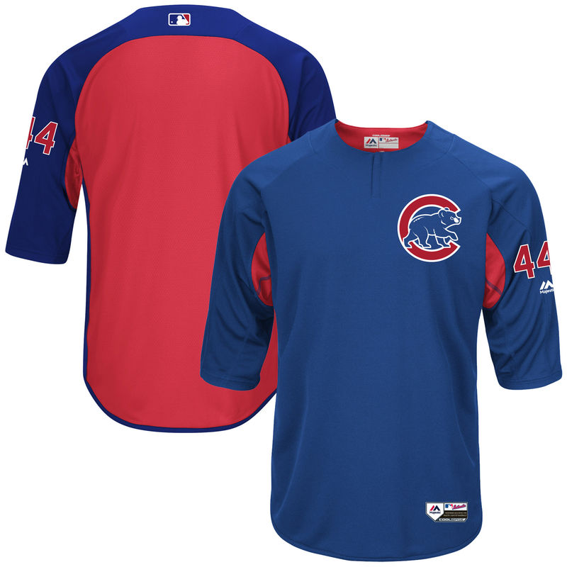 Men Chicago Cubs Anthony Rizzo On-Field 3/4-Sleeve Player Batting Practice Jersey -  Royal