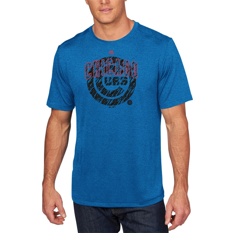 Men Chicago Cubs Royal Razoredge T-Shirt