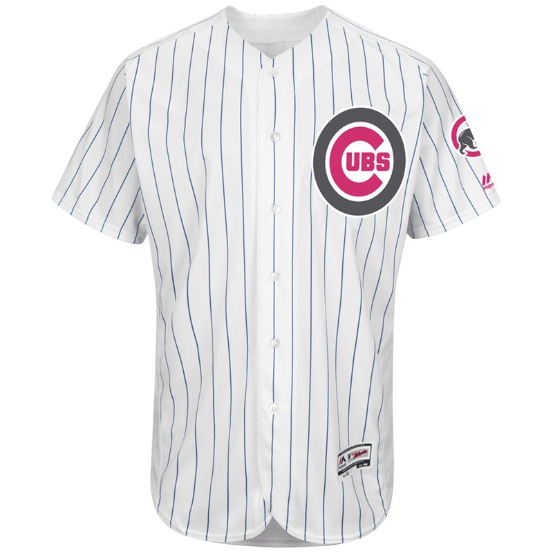 2017 Mother's Day Men Chicago Cubs White Flex Base Team Jersey