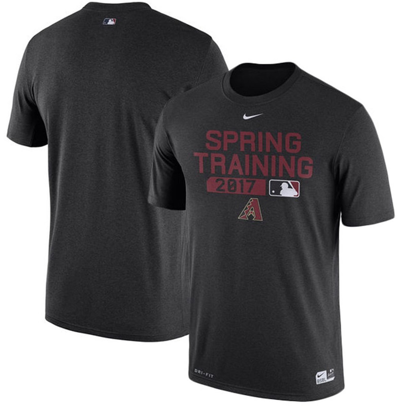 Men Arizona Diamondbacks Black 2017 Spring Training Team Issue Performance T-Shirt