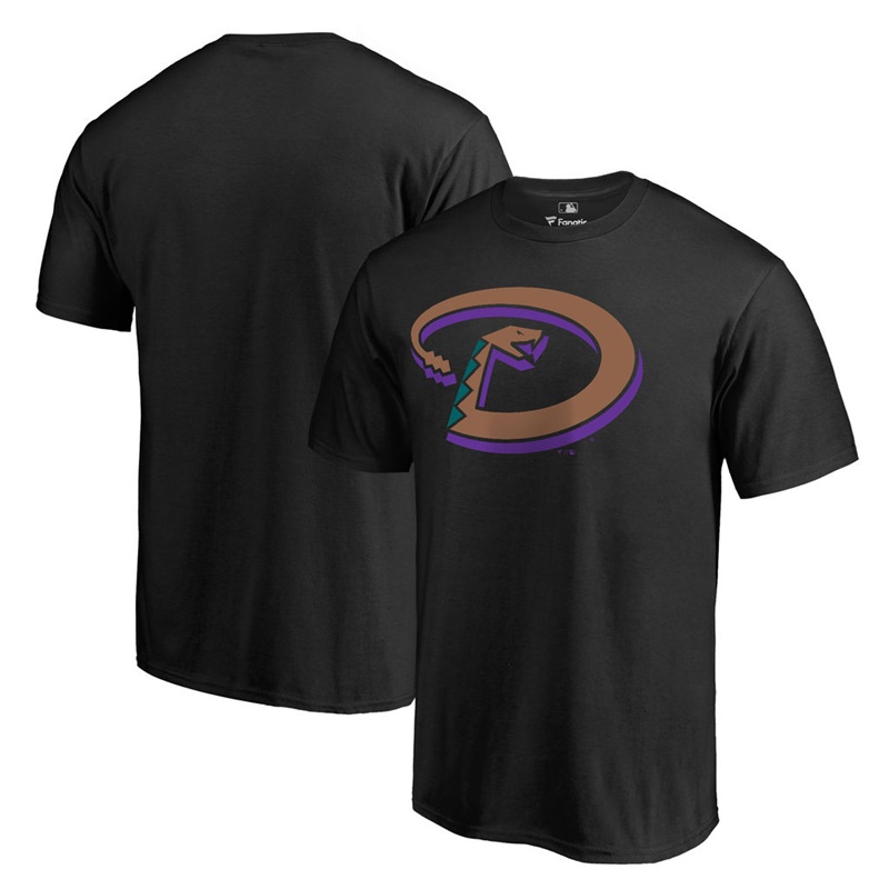 Men Arizona Diamondbacks Black Cooperstown Collection Forbes T-Shirt