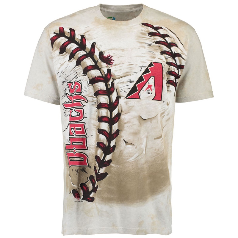 Men Arizona Diamondbacks Hardball Tie-Dye Cream T-Shirt