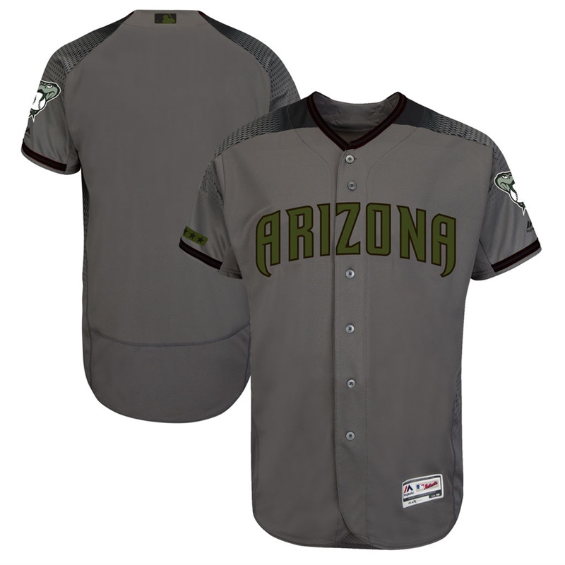 2017 Memorial Day Men Arizona Diamondbacks Gray Flex Base Team Jersey