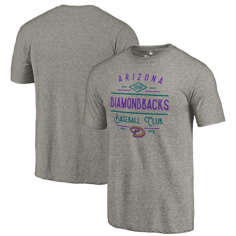 Arizona Diamondbacks Gray Tri-Blend Doubleday T-Shirt - Men