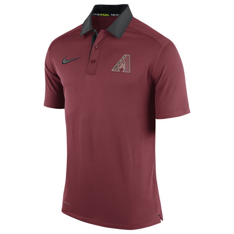 Men Arizona Diamondbacks Red Authentic Dri-FIT Elite Polo Shirt