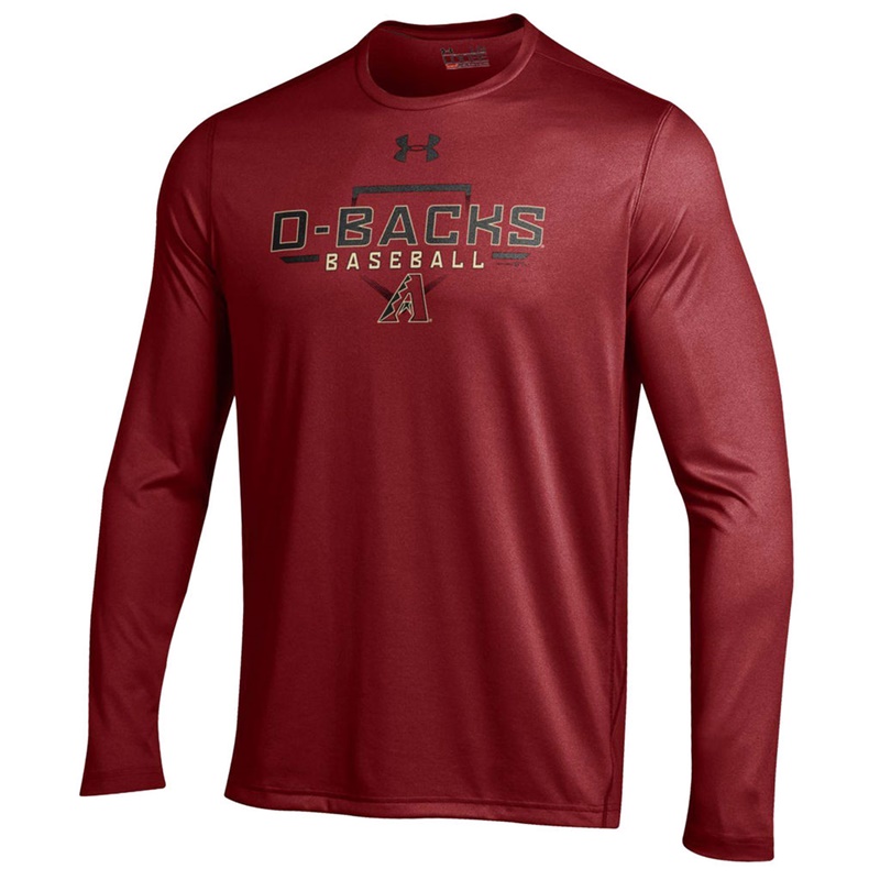 Men Arizona Diamondbacks Under Armour Tech Long Sleeve Red T-Shirt