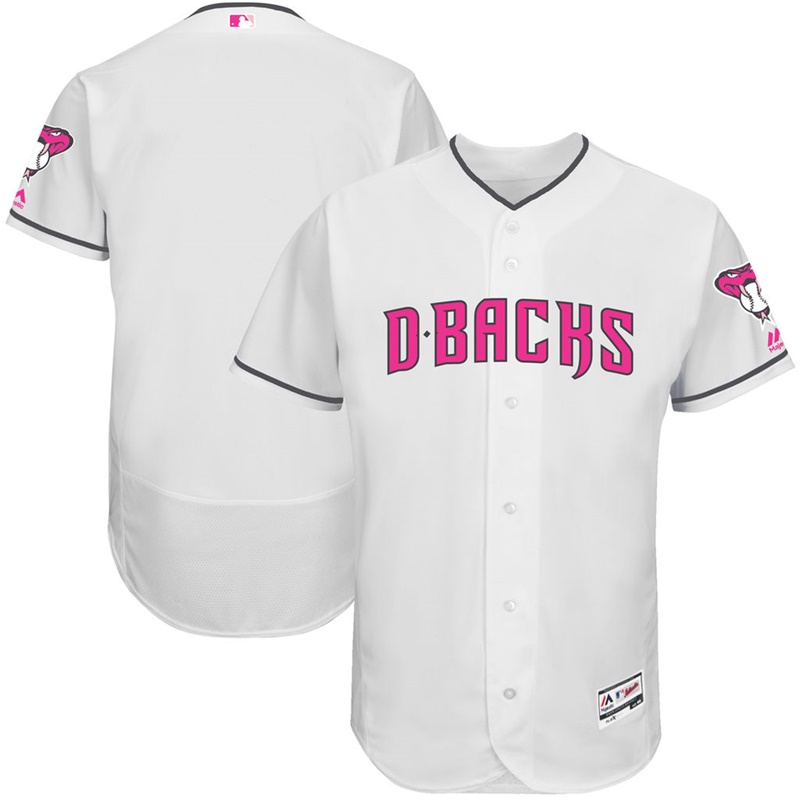 2017 Mother's Day Men Arizona Diamondbacks White Flex Base Team Jersey