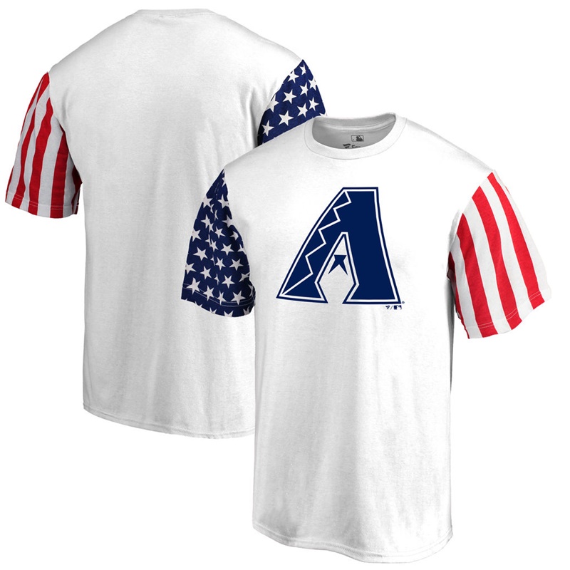 Arizona Diamondbacks White Stars & Stripes T-Shirt -  Men