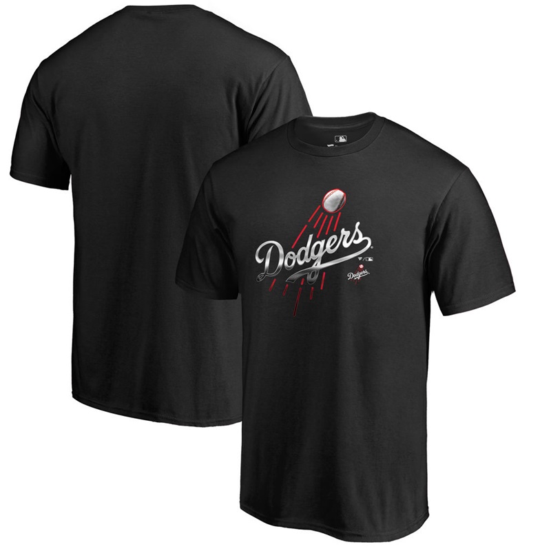 Men Los Angeles Dodgers Big & Tall Midnight Mascot Logo Black T-Shirt